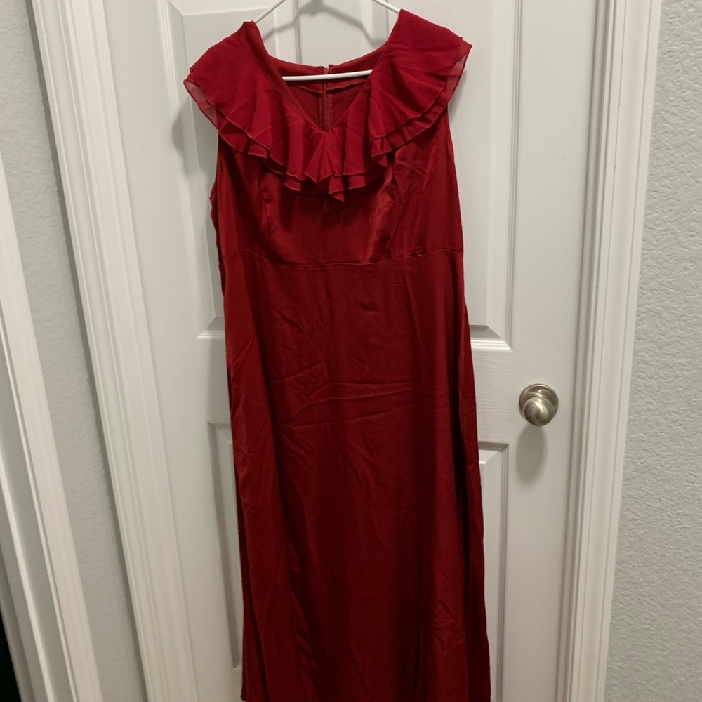 2xl red long dress